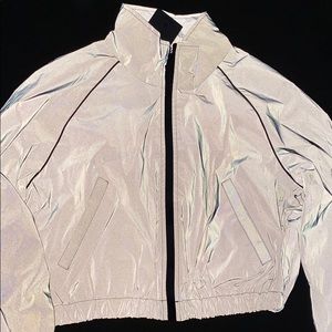 Reflective cropped jacket